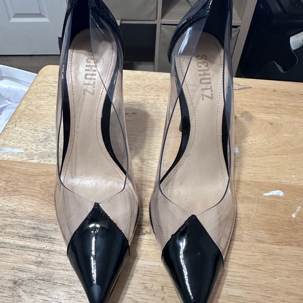 Schutz Black and Tan Women's Heels